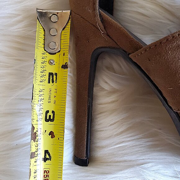 Charlotte Russe Janelle Women's Browne Caged Suede Sandal SZ 8 - Picture 11 of 14